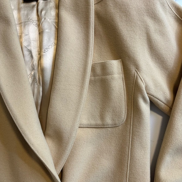 1980s Vintage ESCADA Virgin Wool Blazer Butter Yellow Size Small - Picture 3 of 11